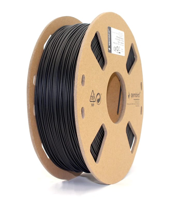 Gembird TPE filament - Black - 1.75mm ø - 1 kg