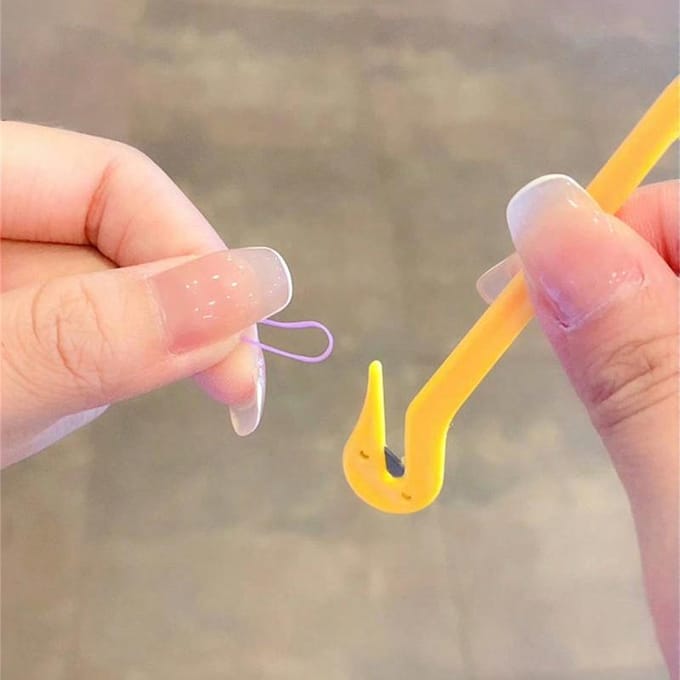 Élastique à cheveux Remover Élastiques à cheveux Accessoires pour cheveux Outils pour filles Choix idéal pour les cadeaux jaune
