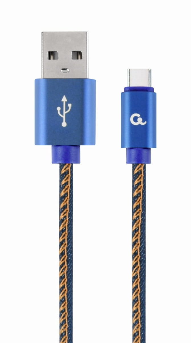 USB-C kabel Denim Blue Jeans 1 meter