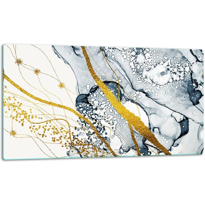 TMK ArtDeko - Snijplank van Glas - 52x30 cm - Marmerpatroon