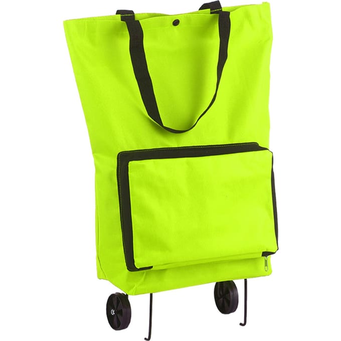 Opvouwbare boodschappentrolley met wielen Opvouwbare winkelwagen Herbruikbare opvouwbare boodschappentassen groen