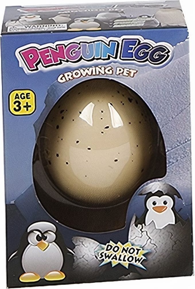 Toys Amsterdam Magisch Groei Ei Pinguin 6 Cm Wit