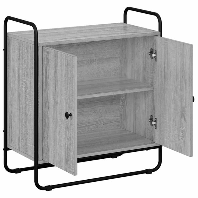 vidaXL - Dressoir - Grijs - Sonoma - 68 - x - 35 - x - 75 - cm - Bewerkt - hout