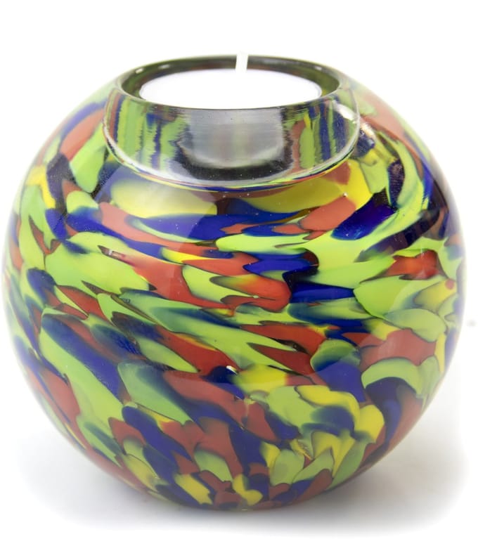 Loranto - Urn - Mini Urn Waxinelichthouder multicolor - Glasurn 200 ml