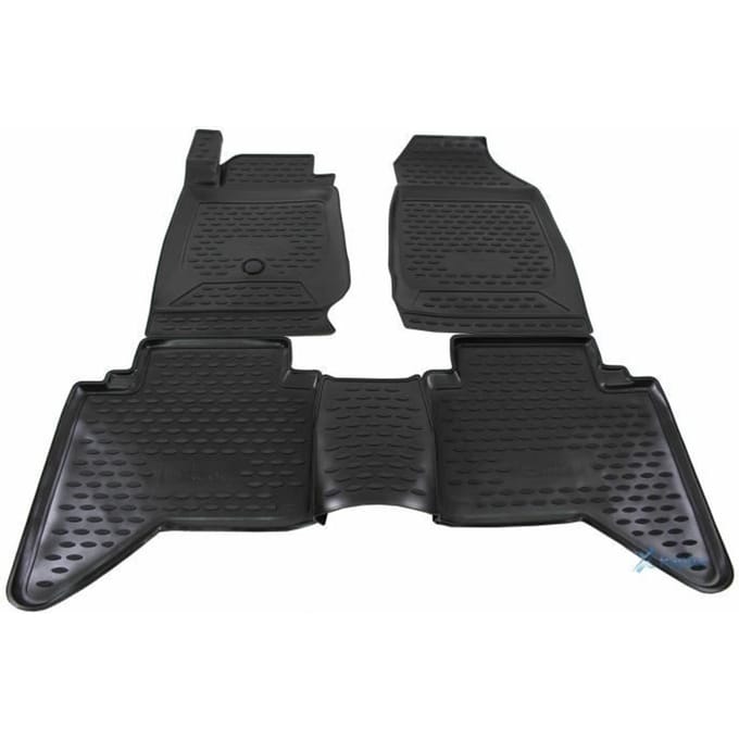 J&amp;j automotive | tapis de sol en caoutchouc 3d exclusive pour isuzu d-max 2012-2019 zwart