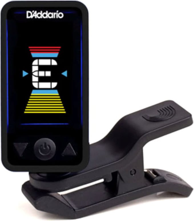 D'Addario Eclipse Headstock Tuner, Black - Clip-on tuner - Zwart