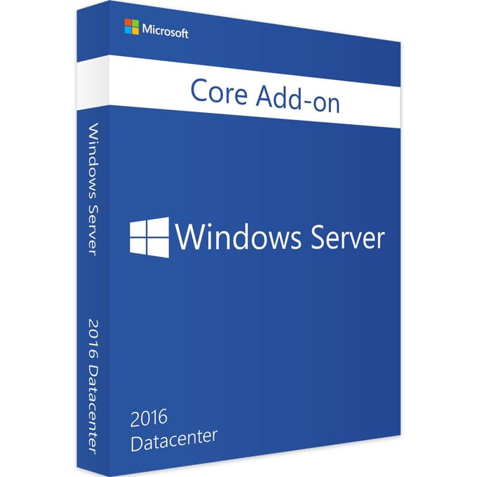 Windows Server 2016 Datacenter, Core AddOn extra licentie 16 Core
