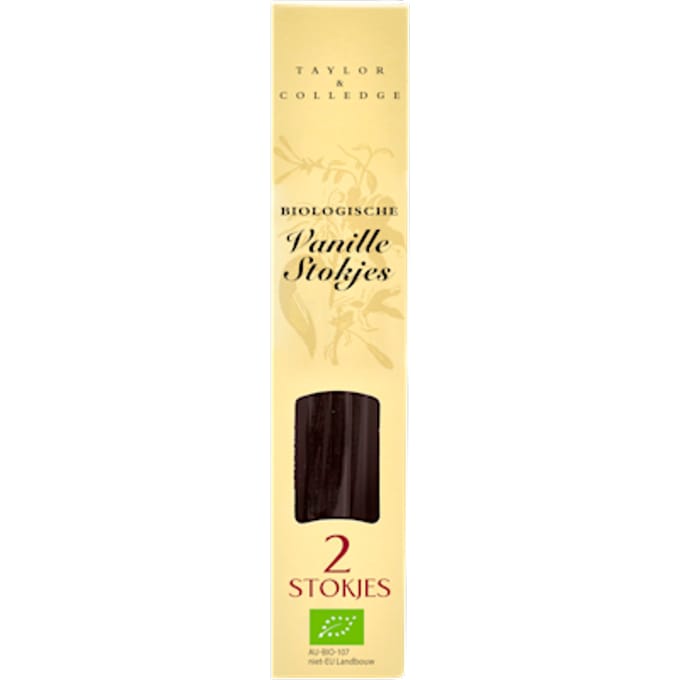 Taylor & Colledge Biologisch Vanillestokjes pk/2