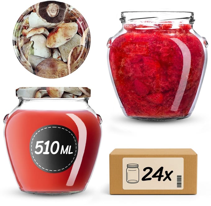 KADAX Inmaakpotten 510 ml fi82 Paddestoel 24 stuks