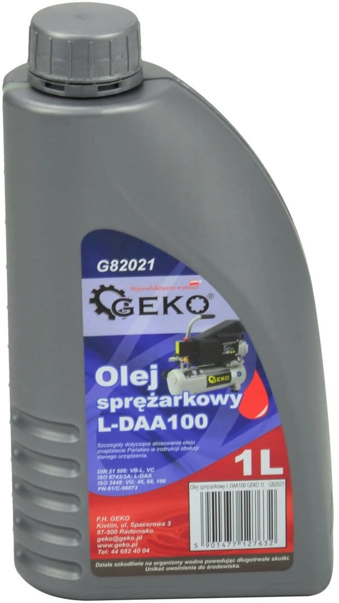 GEKO Olie voor luchtcompressoren - Lage belasting - 1 liter