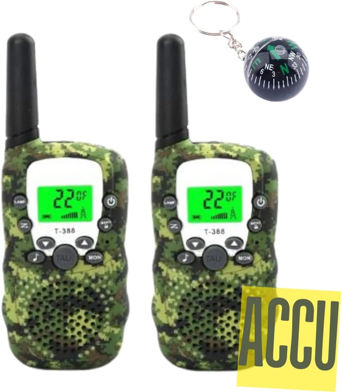 BJoy Walkie Talkie voor Kinderen - Portofoon Speelgoed Walky Talky met Extra Kompas - Groen
