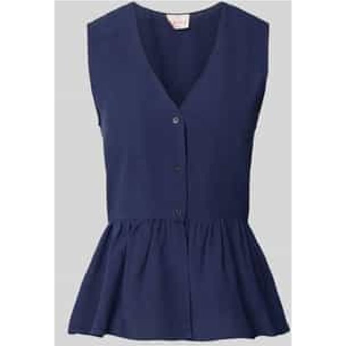 Gilet met V-hals en peplum model 'ELMO'