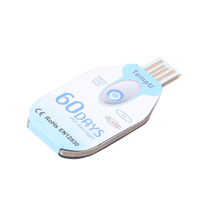 Enregistreur de Température Alimentaire Enregistreur de Données de Température Portable Rapport PDF Alimenté par USB white