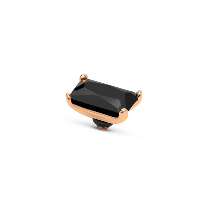Melano Twisted Baguette Steentje Black Rosé