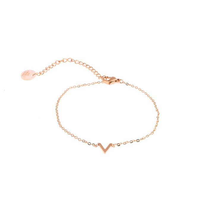 Go Dutch label ´V´ armband B7101-2 Goud