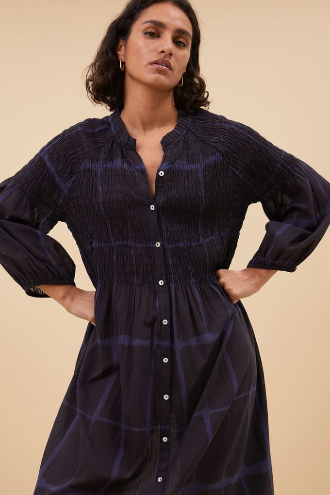 By-Bar Loulou Square Dress Square Print Größe: S | Maxikleider Outlet | Damen