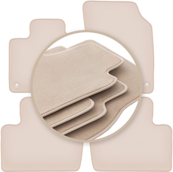 PREMIUM beige vloermatten voor: Volvo XC90 II SUV 2015-