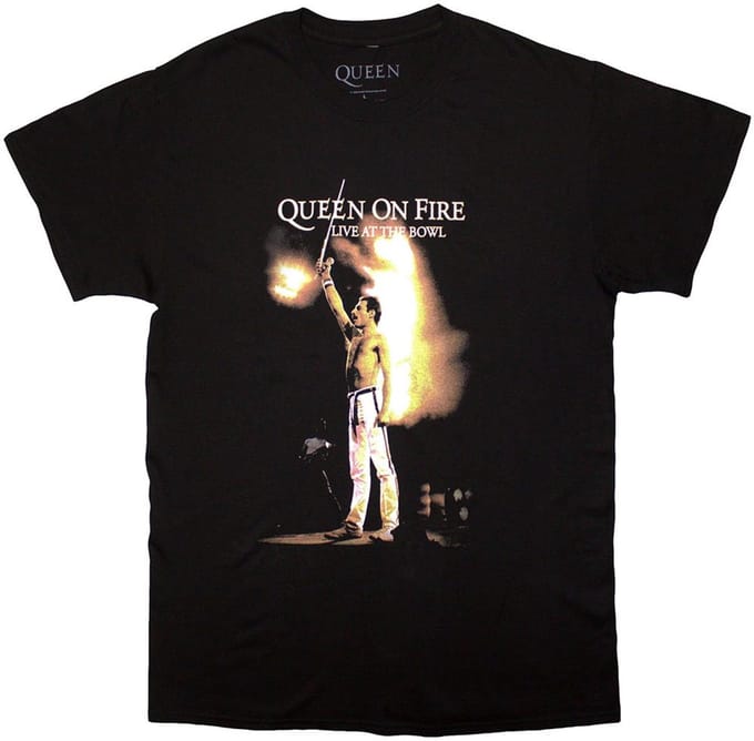 Queen - Live At The Bowl Heren T-shirt - M - Zwart