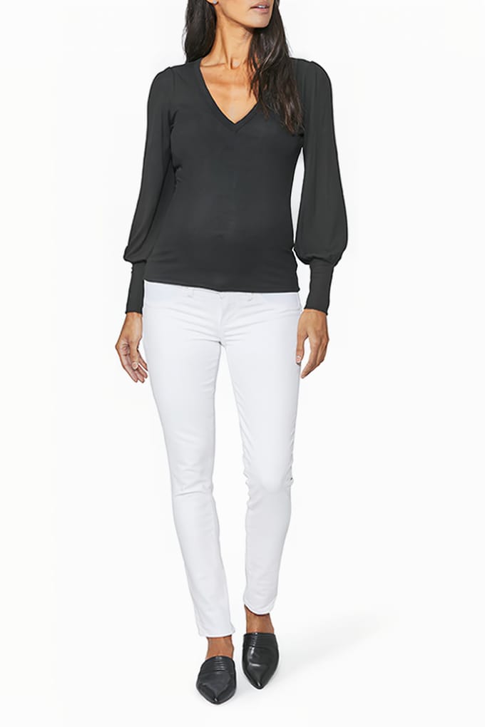 PAIGE Skyline Ankle Peg Maternity Crisp White Taglia: W32 | Pantaloni casual Outlet | Donna | Bianco