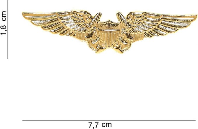 Embleem metaal Wing US pin