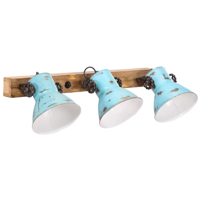 vidaXL Wandlamp 25 W E27 65x25 cm verweerd blauw