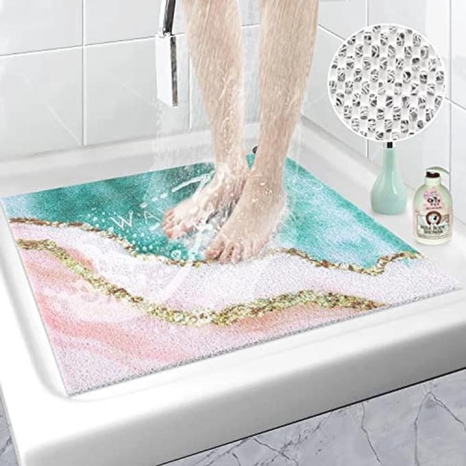 Antislip Vierkante Douchemat 80 x 80 cm voor Comfortabele Douchebeleving