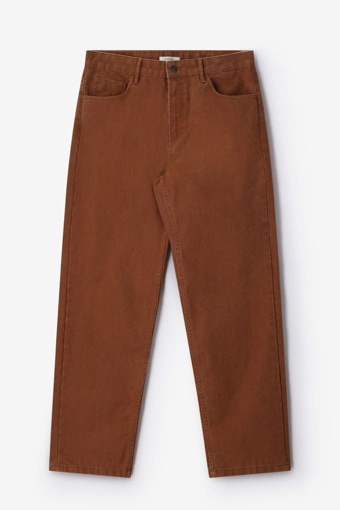 Sissy-Boy - Bruine mid-rise loose fit jeans