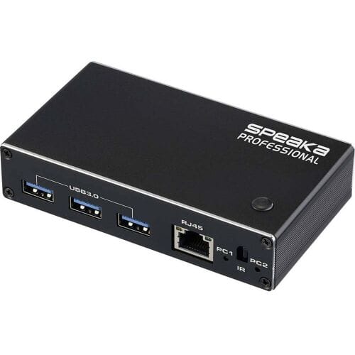 SpeaKa Professional HDMI 2.1 Slim KVM 2X1 USB3.0 +IR, Black HDMI-switch HDMI 3840 x 2160 Pixel