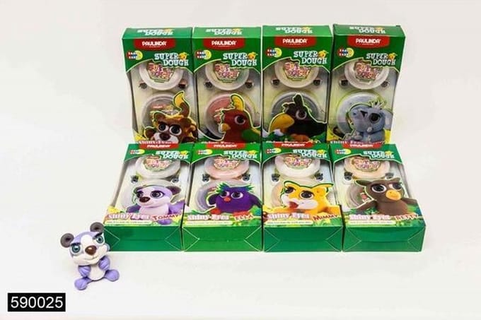 Foamklei wilde dieren 68 gram+accessoire