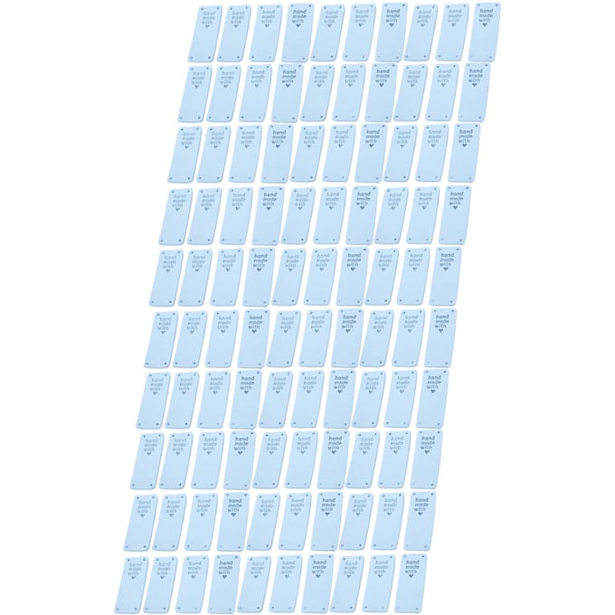 100 Étiquettes Fait Main Microfibre Durable Impression Claire Lisse Pratique Étiquettes à Coudre 02