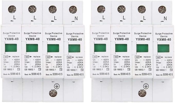 Overspanningsbeveiliging 4P 40KA voor Hoofdschakelkast - Set van 2 Stuks