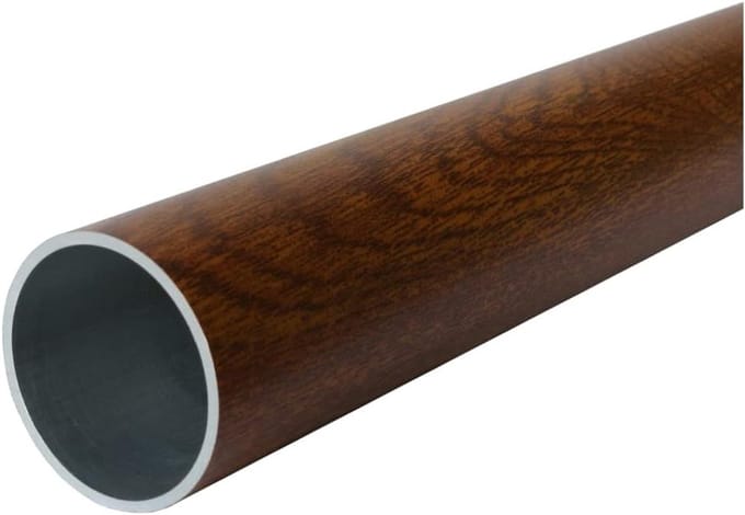 Aluminium Ronde Buis - Aluminium Profiel - Meubelconstructie - Mahonie Houtdecor - 43 x 2 mm - Bruin
