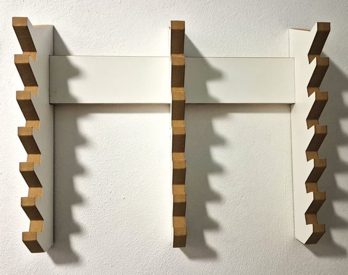 Moliland Serie - Wandkapstok Jeżyk - 21 Haken - MDF - Wit