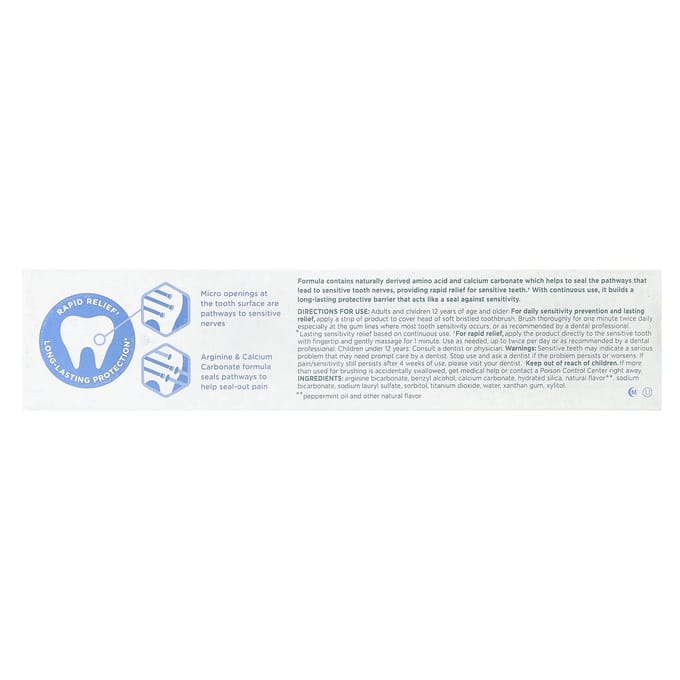 Tom'S Of Maine, Fast Relief Sensitivity Toothpaste, Fluoride Free, Fresh Mint, 113G(4Oz) blue