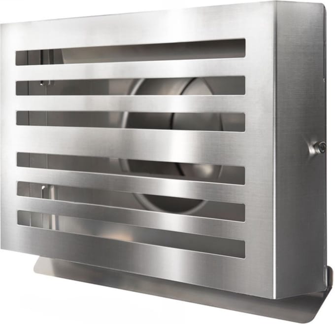 Overdruk Ventilatierooster Beta 12.5 cm Geborsteld RVS
