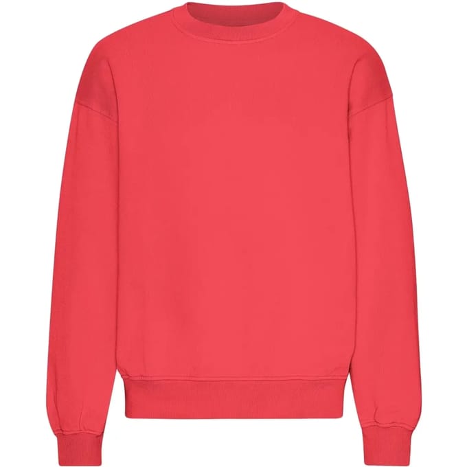 Oversized sweatshirt met ronde hals Colorful Standard Organic Red Tangerine