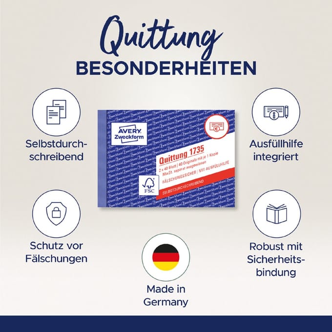 Formulierenboek 'Kwitantie' exclusief BTW
