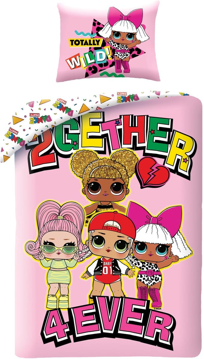 LOL Surprise! Dekbedovertrek 2gether 4ever 140 x 200 cm - Katoen - 70 x 90 cm