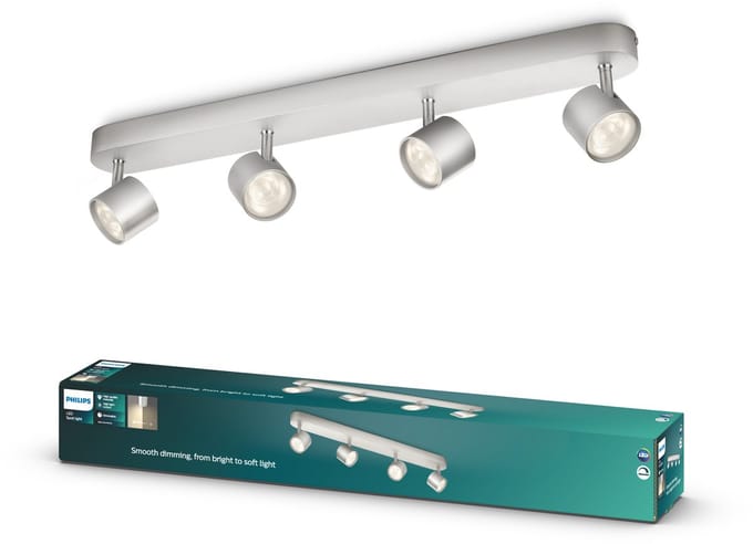 Philips Star opbouwspot - 4-lichts - aluminium