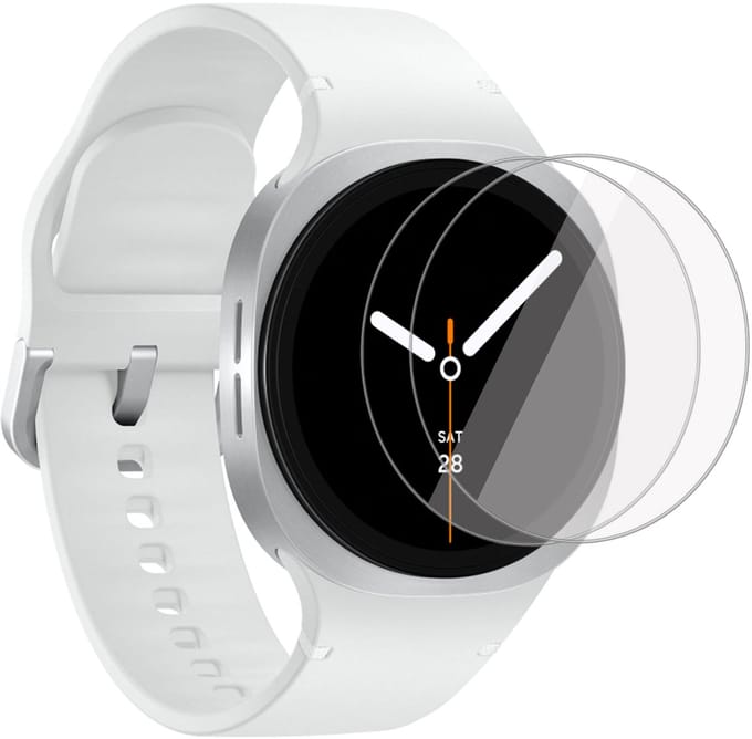 2x Folie Screenprotector Geschikt voor Samsung Galaxy Watch 8 44mm - Screenprotector - Beschermglas Folie
