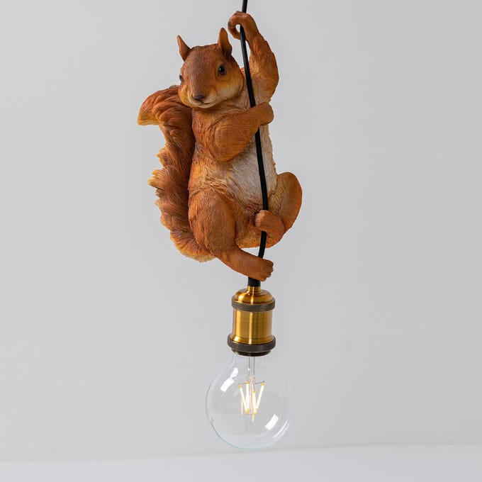 Kare Hanglamp met eekhoorn model