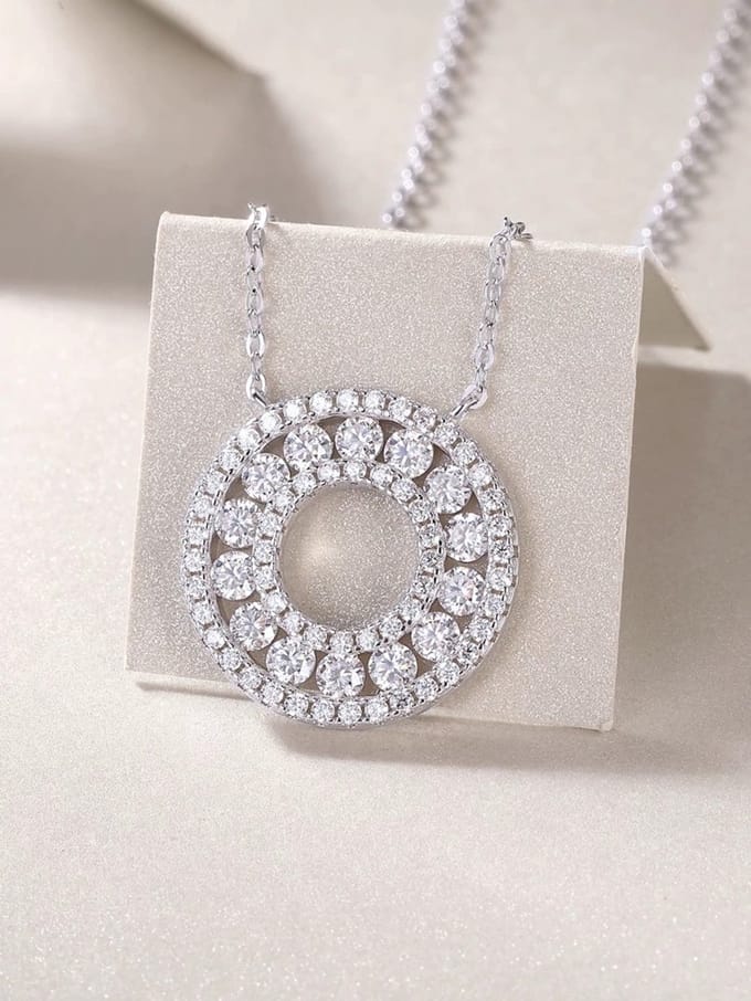 Radiant Orbit Moissaniet Cirkel Ketting-Met GRA-certificaat