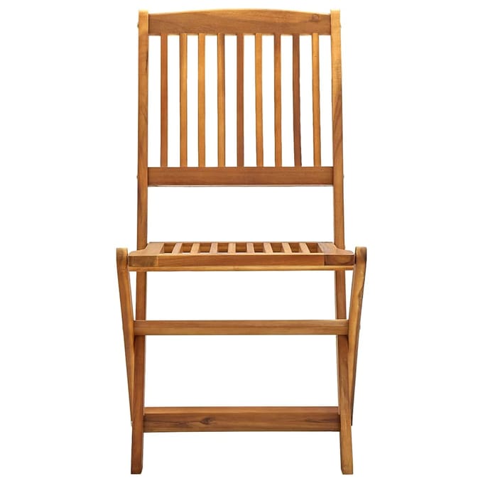 vidaXL - Opklapbare - stoelen, - 2 - stuks, - massief - acaciahout