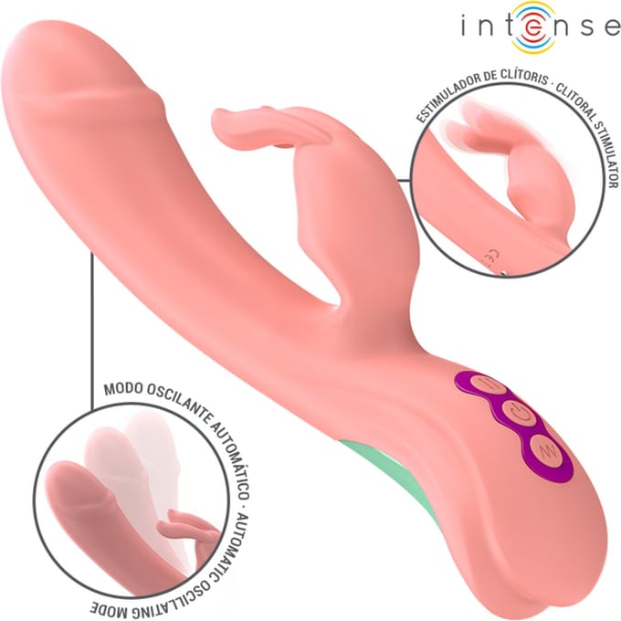 INTENSE - RACHEL RABBIT VIBRATOR 5 VIBRATIES ROZE