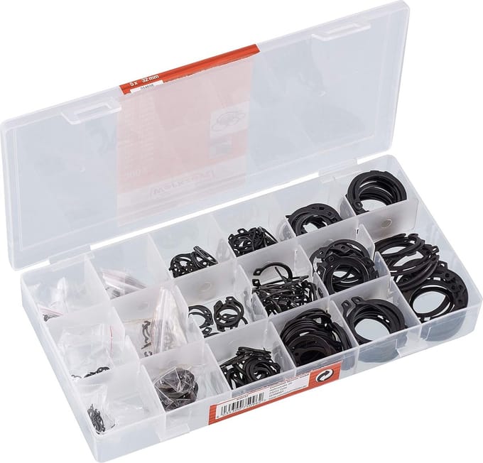 CONNEX assortimentdoos borgringen - zwart - diverse maten (300-delig)
