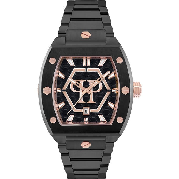 Philipp Plein Hexagon Phantom PWPUA1025 Horloge - Staal - Zwart - Ø 44 mm