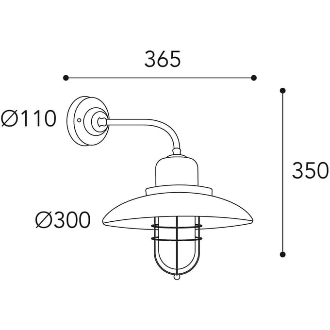 Moretti Luce Wandlamp Patio Cage 3303 messing antiek/helder