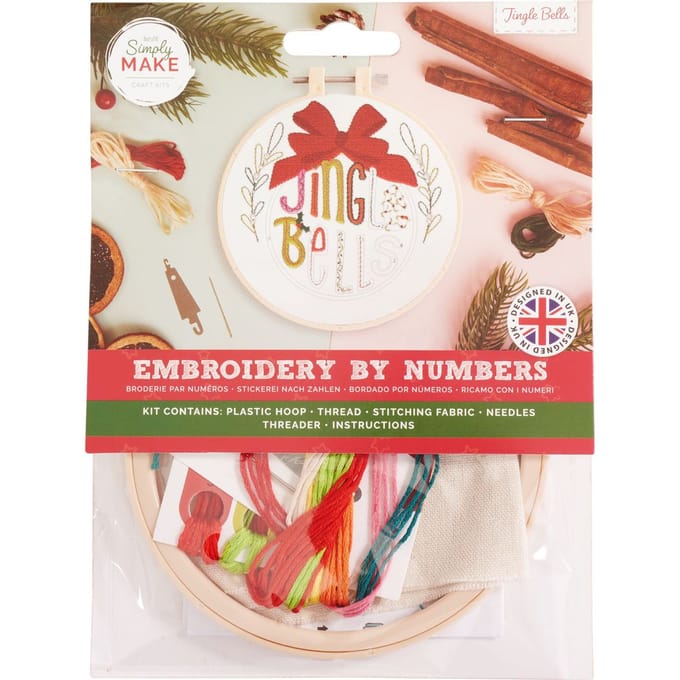 Simply Make - Embroidery By Numbers - Jingle Bells