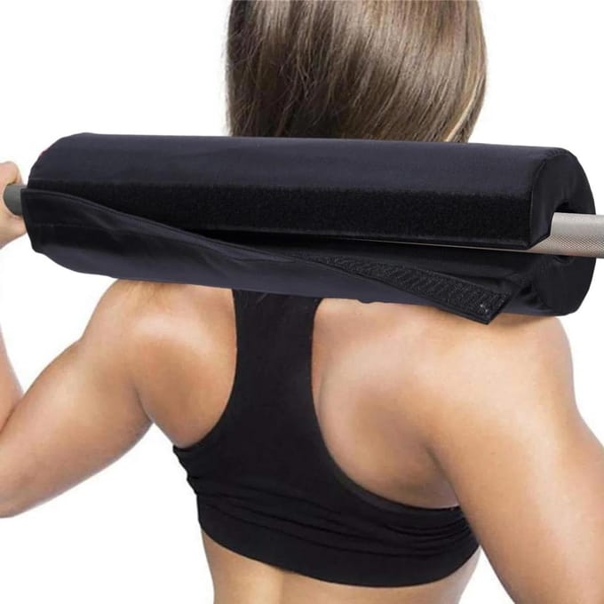 Barbell Pad - Squat Pad Hip Thrust Pad - Kracht Training - Anti-Slip Schuim - 38x7.5x7.5cm - Zwart