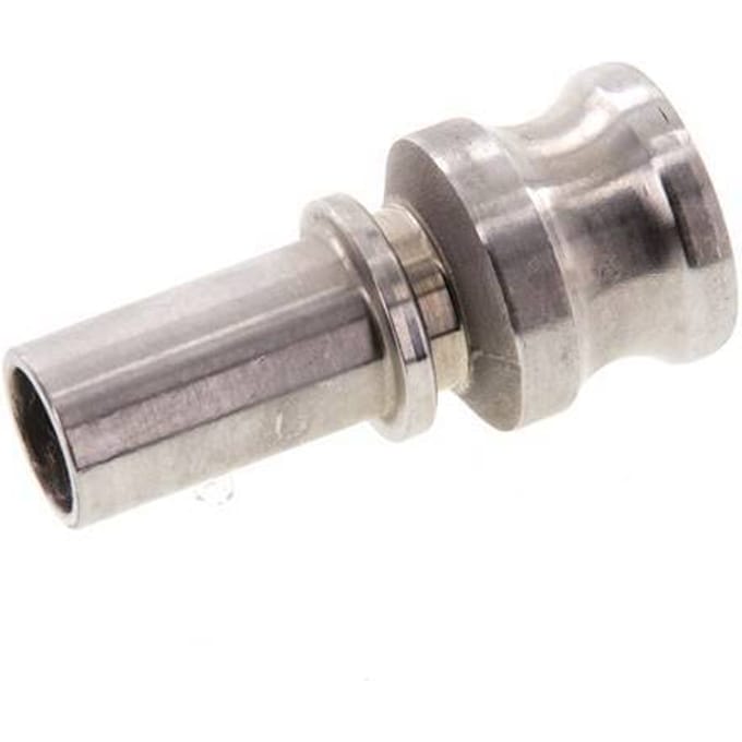 Camlock DN 20 (3/4'') Koppeling RVS met slangpilaar (19 mm) Type E EN 14420-7 (DIN 2828)